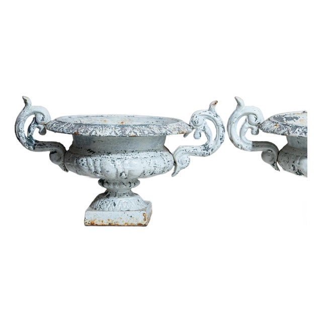 Early 20th Century France White Iron Planter For Sale