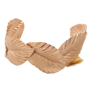 Vintage Signed Napier Overlapping Leaves Cuff Bracelet, 1982