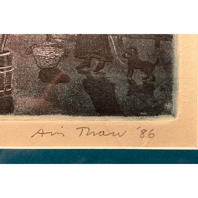 Victorian Vintage 1986 Avi Thaw "Leaving the Bay” Limited Edition 5/150 Etching, Signed For Sale - Image 3 of 6