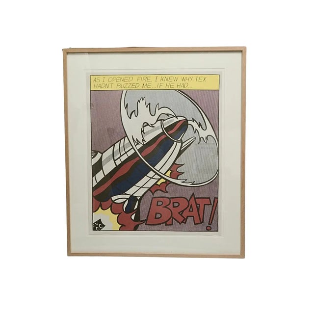 Mid-Century Modern Mid 20th Century Roy Lichtenstein: As I Opened Fire Poster Triptych – Artist Signed For Sale - Image 3 of 11