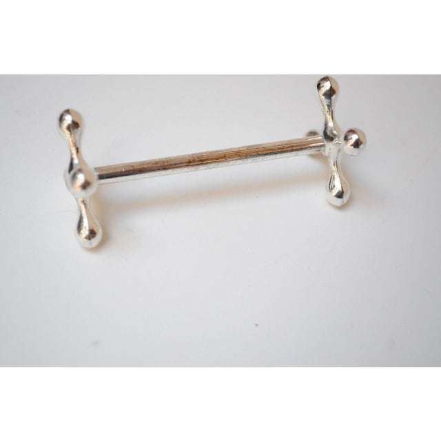 Set of Twelve Italian Art Deco Jax / X Form Mitred Silver-Plated Knife Rests For Sale - Image 9 of 12