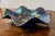 1910s Fenton Peacock Tail Blue Ruffled Dish For Sale - Image 6 of 12