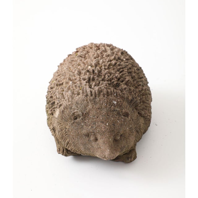 English Reconstituted Stone Hedgehog Garden Ornament, 20th Century For Sale - Image 3 of 10