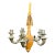 Early 20th Century Traditional Five-Arm Wood and Copper Vintage Candelabra Chandelier For Sale