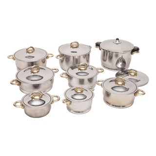 Cooking Set with Pressure Cooker from Kuhn Rikon, 1990s, Set of 8 For Sale