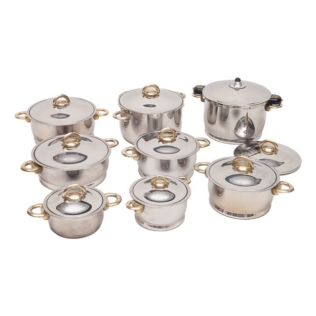 Cooking Set with Pressure Cooker from Kuhn Rikon, 1990s, Set of 8 For Sale