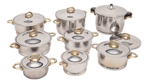 Cooking Set with Pressure Cooker from Kuhn Rikon, 1990s, Set of 8