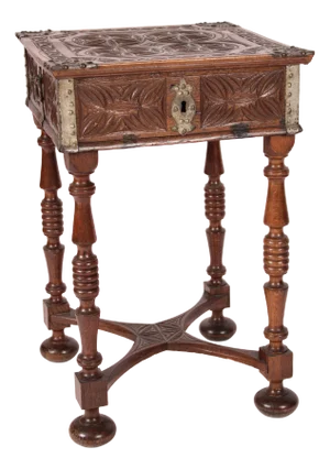 Spanish Baroque Style Oak Occasional Table