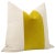 Contemporary 22" Chartreuse Mohair Panel + Linen Pillows - a Pair For Sale - Image 3 of 6