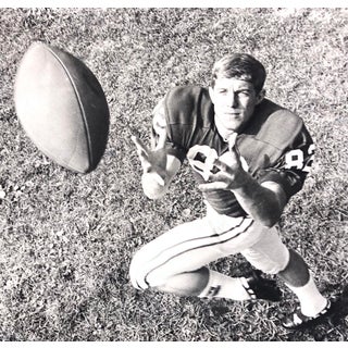 1960s Football Player Black and White Photograph For Sale