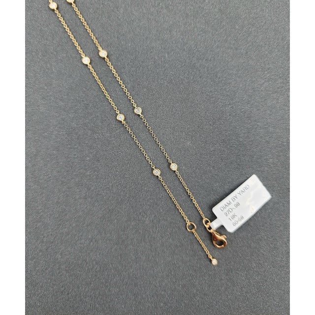 0.98 Ct Diamond by the Yard Necklace For Sale - Image 4 of 8