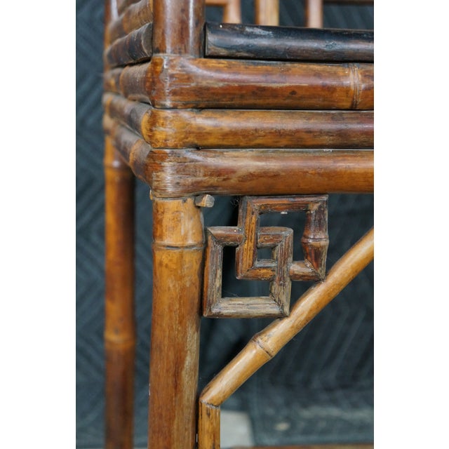 Antique 19th C. Chinese Export Brighton Pavilion Bamboo Chinoiserie Armchair For Sale - Image 10 of 18