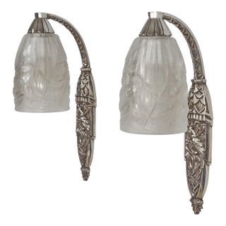 French Art Deco Wall Sconce by Maynadier & Schneider 1930 France - A Pair For Sale