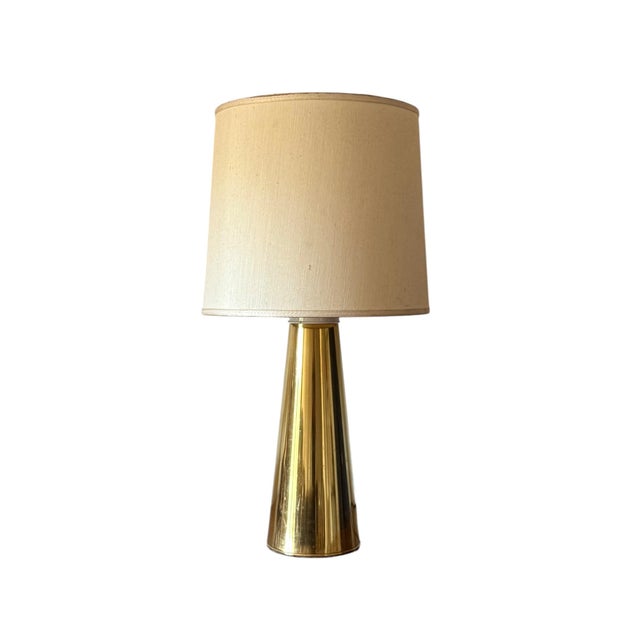 Hollywood Regency Conical Brass Table Lamp, Italy 1970 For Sale - Image 4 of 10