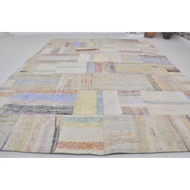 Handmade wool carpet in Turkish Anatolia , Vintage Oushak Rug,Turkish Vintage Anatolian Rug, Handmade wool Rug . One Of...