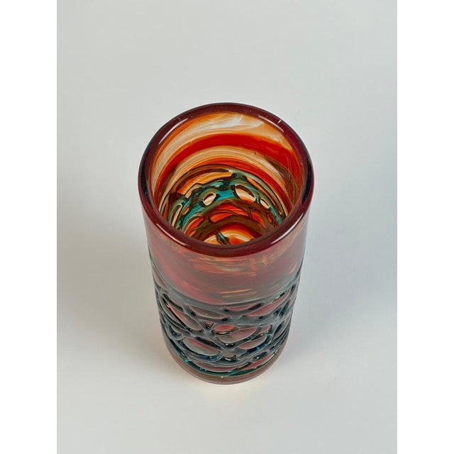 Vintage Art Glass Vase from Mdina, 1980s For Sale - Image 9 of 10
