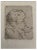 Mino Maccari, Portrait of a Baby- Etching on Cardboard, 20th Century For Sale