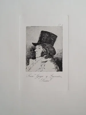 Francisco de Goya, Los Caprichos: Self Portrait - Pintor, Plate 1, Etching