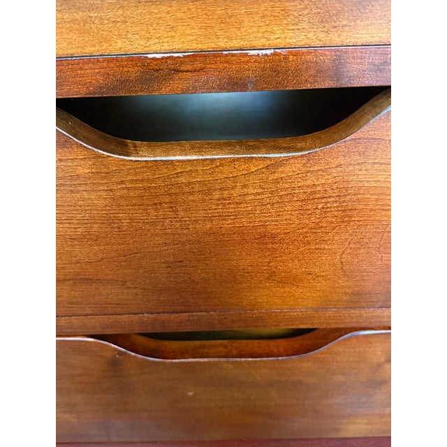Pennsylvania House Solid Cherry Wood 12 Drawer Triple Dresser W/Middle Privacy Cabinet,brass Handles For Sale - Image 13 of 16