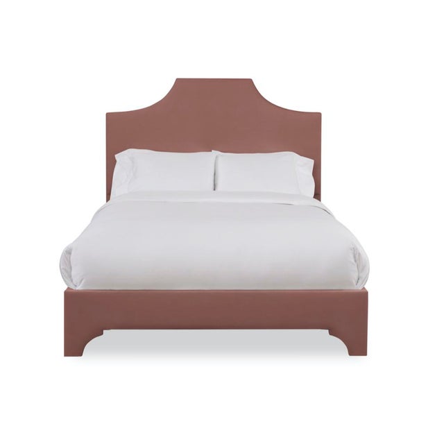 Not Yet Made - Made To Order Kit Full/Double Headboard, Blush Velvet For Sale - Image 5 of 5