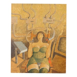 Alberto Gallerati, How Much Love, Oil on Canvas, 1970s For Sale