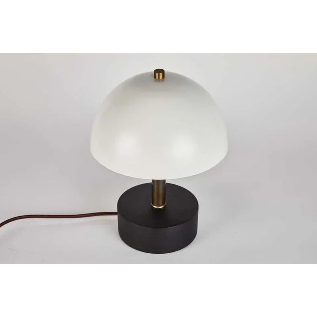 Nena' Table Lamp in White Metal and Wood by Alvaro Benitez For Sale In Los Angeles - Image 6 of 13