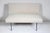 Modern Milo Baughman for Pacific Iron style Black Wrought Iron Loveseat with Creamy Beige Suede. Featuring a solid Black...