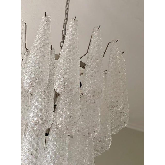 Medium Drop Murano Chandelier For Sale - Image 5 of 8