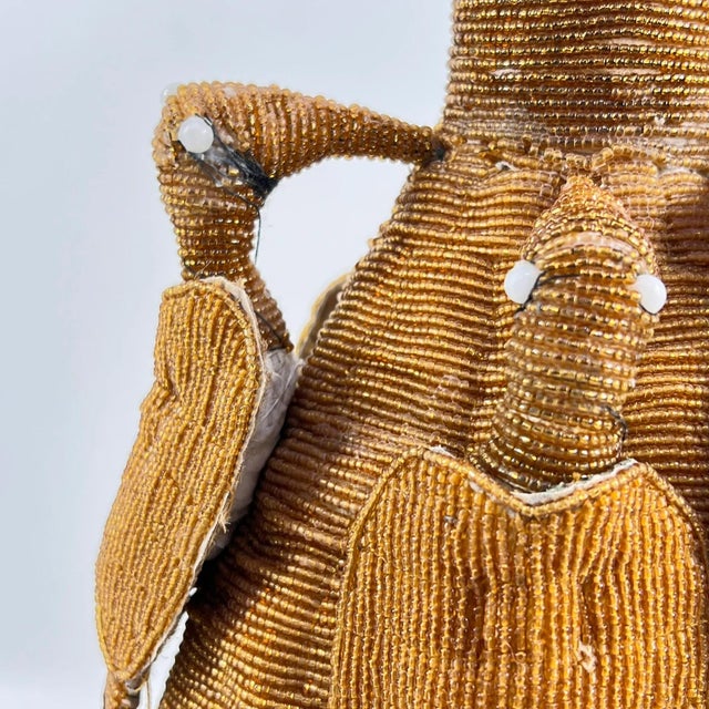 Early 20th Century Yoruba Gold Colored Beaded Crown Nigeria For Sale - Image 4 of 7