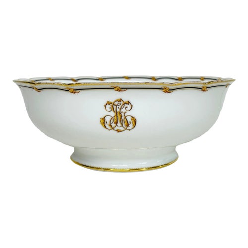 Victorian 1880s Rihouet Lerosey Monogrammed French Footed Trophy