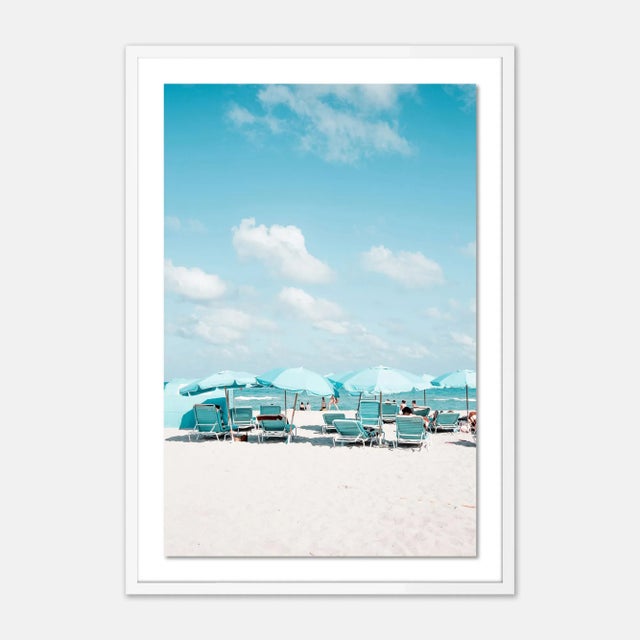 Natalie Obradovich Miami II by Natalie Obradovich in White Framed Paper, Large Art Print For Sale - Image 4 of 4