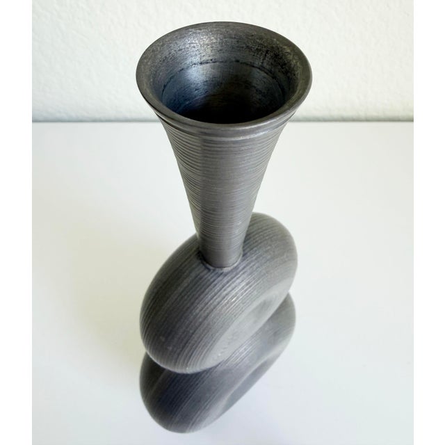 Silver 1950s Modernist Pewter Decanter by Gunnar Havstad, Norway For Sale - Image 8 of 11