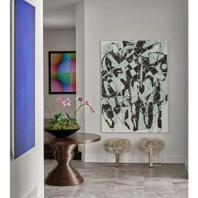 Walnut Stacked Disc Round or Square Dining Table For Sale - Image 10 of 12