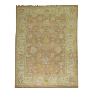 Early 21st Century Zabihi Collection Turkish Oushak Rug - 8'4" x 11'2" For Sale