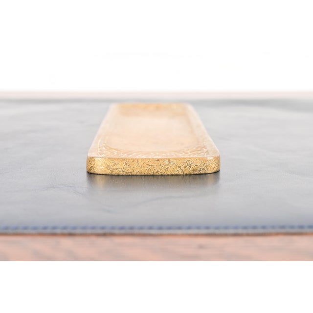 Metal Tiffany Studios New York Zodiac Bronze Doré Pen Tray For Sale - Image 7 of 13