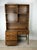 Wood Mid Century Campaign Style Writing Desk With Shelving Unit For Sale - Image 7 of 18