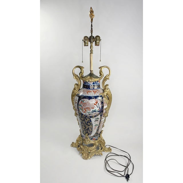 Meissen Porcelain Mid 19th Century Continental Porcelain Meissen Urn Lamp For Sale - Image 4 of 7