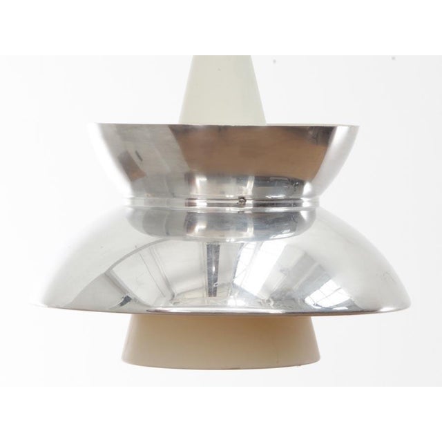 Mid-century modern scandinavian pendant lamp doo-wop chrome by louis poulsen. Original edition. Originally introduced in...