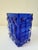 1960s Cobalt Blue Pressed Glass Vase by Josef Schott for Smålandshyttan, Sweden, 1960s For Sale - Image 5 of 18