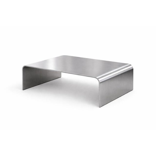 Flow Sculptural Waterfall Coffee Table in Aluminum by Veliento. Dimensions: W 100 x D 60 x H 35 cm (Size Medium)....