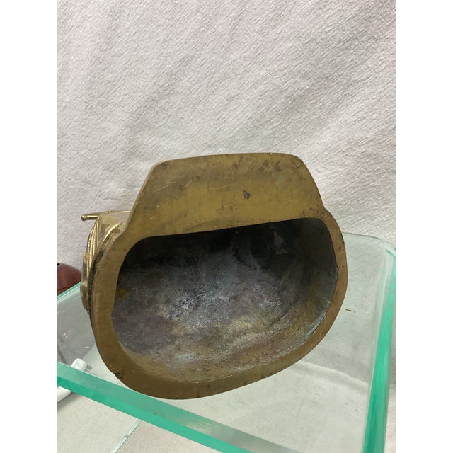 Brass Antique Solid Brass Rose Motif Doorstop For Sale - Image 8 of 8