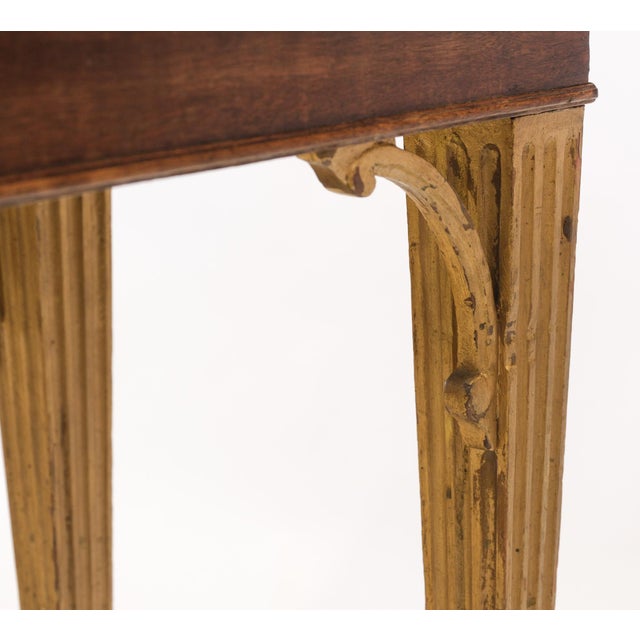 Small Early 19th Century Green Alps Marble, Mahogany and Gilt Console Table For Sale - Image 16 of 18