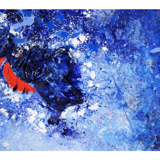 Paint Red Underneath - Textured Expressionist Composition in Acrylic by Charles David Francis For Sale - Image 7 of 9