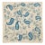 19"x20" Embroidered 100% Silk Pillowcase. Handmade Cushion. Blue Throw Pillow For Sale