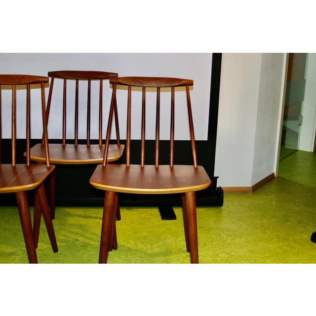 1960s Four J77 Model Chairs by Folke Plasson for FDB, 1960, Set of 4 For Sale - Image 5 of 10