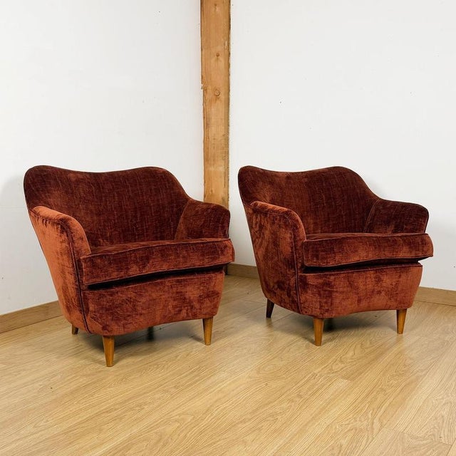 Wood Mid-Century Italian Chairs, 1950s, Set of 2 For Sale - Image 7 of 7