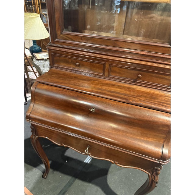 Napoleon III Mahogany Brown Scriban For Sale - Image 5 of 9