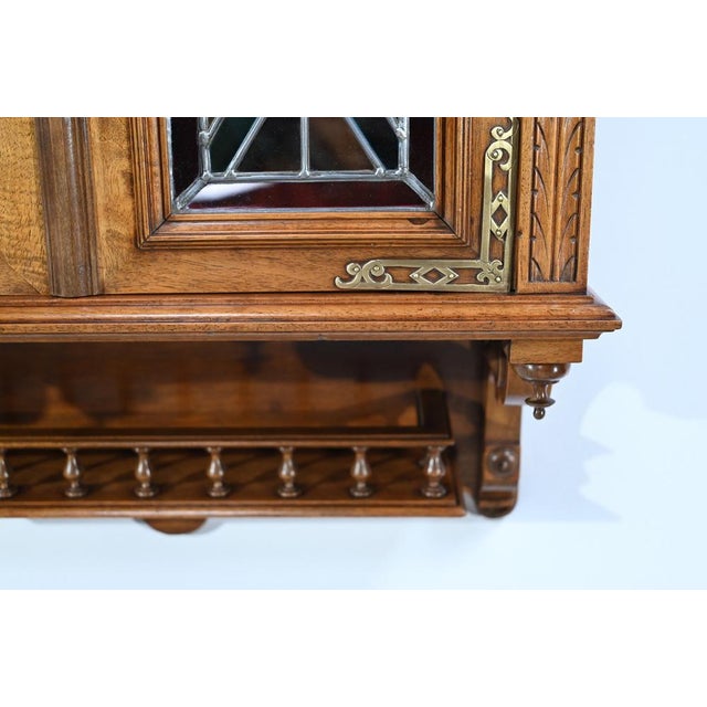 Small Walnut Wall Cabinet, 1920s For Sale - Image 15 of 18