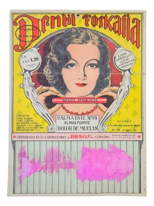 Vintage Advertising Cardboard from Foskali Dento, 1921