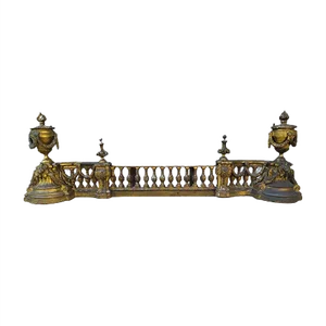 Louis XVI Style Gilt Bronze Fireplace Andiron